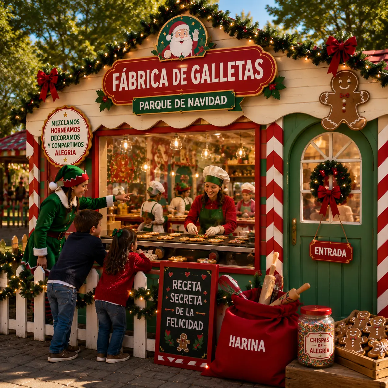 Familia en la Fábrica de Galletas